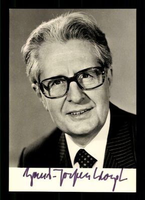 Hans Jochen Vogel (1926-2020) SPD Vorsitzender 1990-1991 Signiert # BC 189350