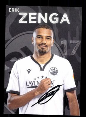 Erik Zenga Autogrammkarte SV Sandhausen 2021-22 Original Signiert