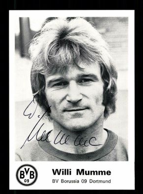 Willi Mumme Autogrammkarte Borussia Dortmund 1973-74 Original Signiert