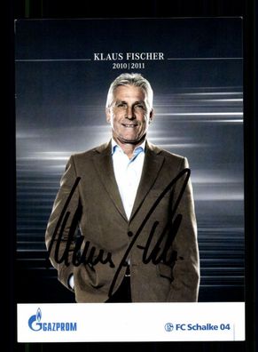 Klaus Fischer Autogrammkarte FC Schalke 04 2010-11 Original Signiert