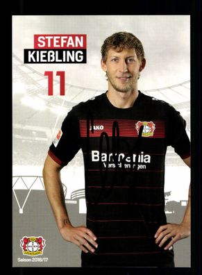 Stefan Kießling Autogrammkarte Bayer Leverkusen 2016-17 Original Signiert