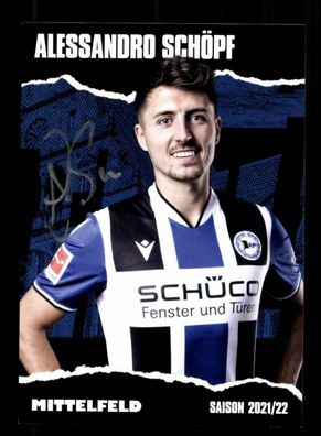 Alessandro Schöpf Autogrammkarte Arminia Bielefeld 2021-22 Original Signiert