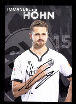 Immanuel Höhn Autogrammkarte SV Sandhausen 2021-22 Original Signiert