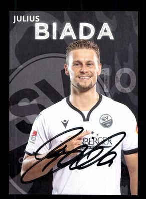Julius Biada Autogrammkarte SV Sandhausen 2021-22 Original Signiert