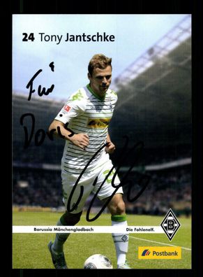 Tony Jantschke Autogrammkarte Borussia Mönchengladbach 2013-14 Original Sign + 2