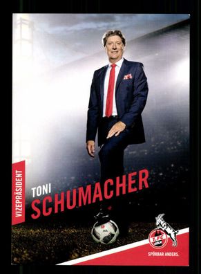 Toni Schumacher Autogrammkarte 1 FC Köln 2016-17 Original Signiert