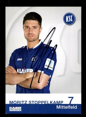 Moritz Stoppelkamp Autogrammkarte Karlsruher SC 2016-17 Original Signiert