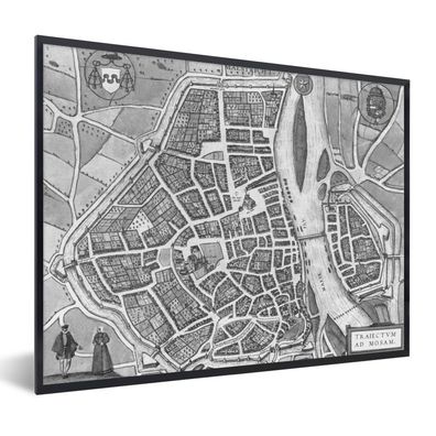 Poster - 80x60 cm - Stadtplan - Maastricht - Vintage