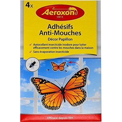 Aeroxon Fliegenköder Insekten-Falter, selbstklebend, 4er Set
