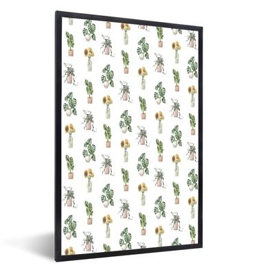Poster - 80x120 cm - Pflanzen - Patterns - Pastell