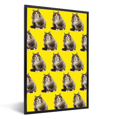 Poster - 40x60 cm - Haustier - Gelb - Muster