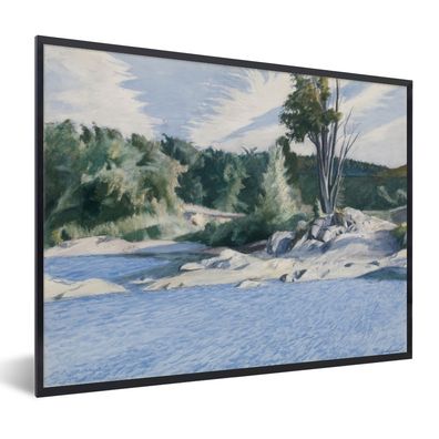Poster - 80x60 cm - Weißer Fluss bei Sharon - Edward Hopper