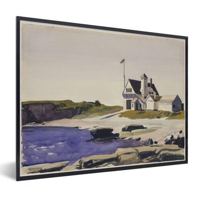 Poster - 80x60 cm - Küstenwache, Maine - Edward Hopper