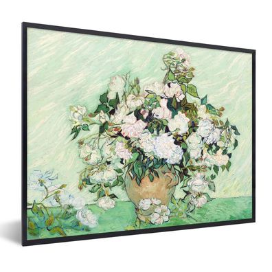 Poster - 40x30 cm - Vase mit Rosen - Vincent van Gogh