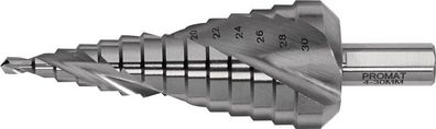 Stufenbohrer Bohrber.4-30mm HSS Spiralnut Z.2 Stufen 14 PROMAT
