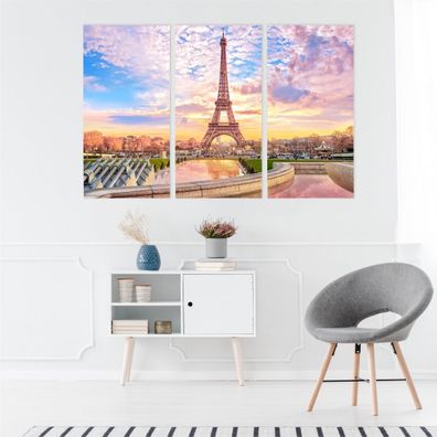 Leinwand Bilder SET 3-Teilig PARIS Eiffelturm 3D-Dekor Wandbilder xxl 2329
