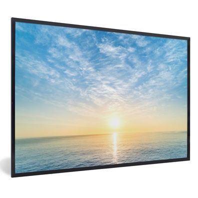 Poster - 90x60 cm - Meer - Sonne - Wolken