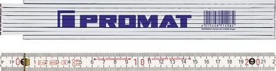 Gliedermaßstab L.2m mm/ cm EG III Buche weiß PROMAT