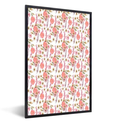 Poster - 40x60 cm - Blumen - Blüte - Weiß