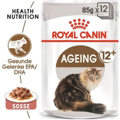 Royal Canin ¦ Ageing 12+ - in Gelee - 12 x 85g ¦ nasses Futter in Pouchbeutel ...