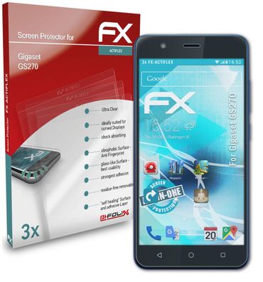 atFoliX 3x Schutzfolie kompatibel mit Gigaset GS270 Folie klar&flexibel