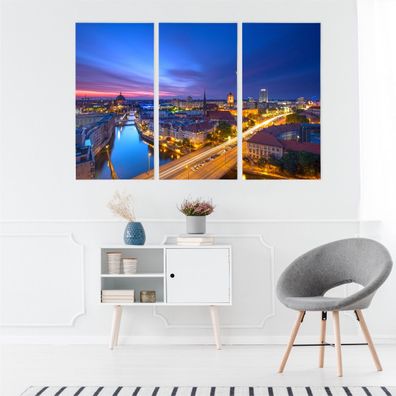 Leinwand Bilder SET 3-Teilig Berliner Dom Landschaft 3D Wandbilder xxl 2934