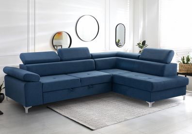 Ecksofa Sofa Couch Schlaffunktion Bettkasten MADRYT