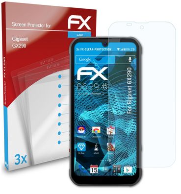 atFoliX 3x Schutzfolie kompatibel mit Gigaset GX290 Displayschutzfolie klar