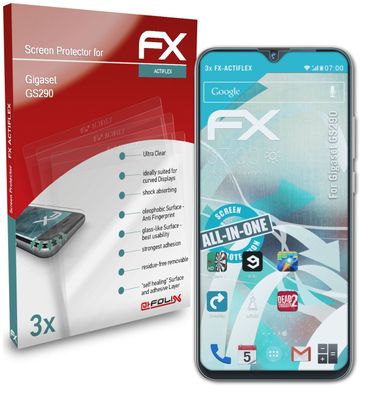 atFoliX 3x Schutzfolie kompatibel mit Gigaset GS290 Folie klar&flexibel