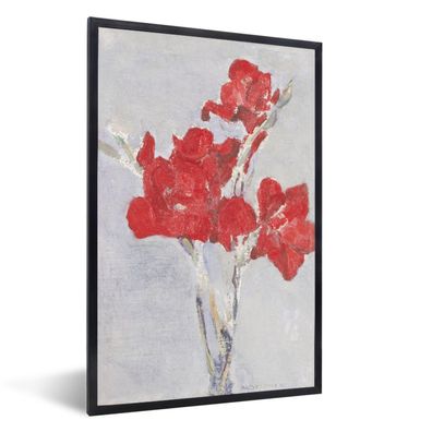 Poster - 60x90 cm - Rote Gladiolen - Piet Mondrian