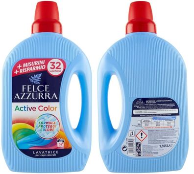 Felce Azzurra Active Color Flüssigwaschmittel für 32 Waschladungen 3x1595ml