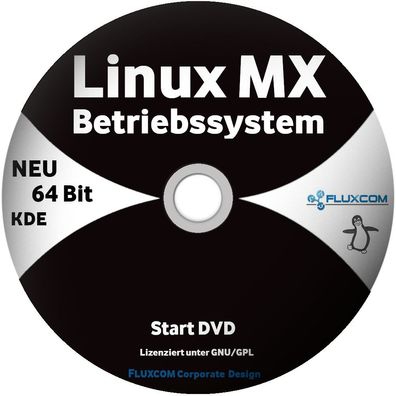 LINUX MX 23 KDE DVD, Live-System 64 Bit Betriebssystem, mit Anleitung