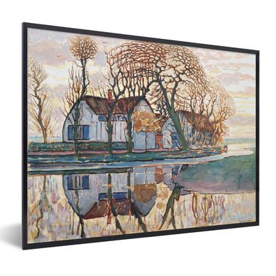 Poster - 80x60 cm - Bauernhof bei Duivendrecht - Piet Mondrian