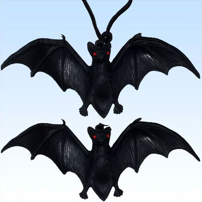 2 x kleine Fledermaus zum Auf - oder Umhängen Halloween Partydeko Dekoration