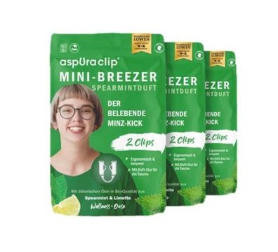 aspUraclip Mini-Breezer Spearmintduft 6er Set Inhalator