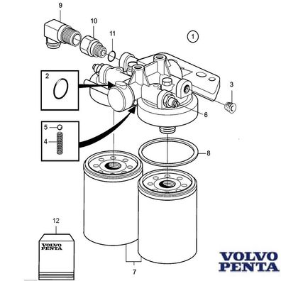 Reparatursatz Kraftstofffilter Volvo Penta TAMD Fuelfilter