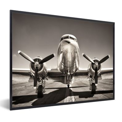 Poster - 80x60 cm - Flugzeuge - Vintage - Propeller