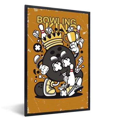 Poster - 40x60 cm - Vintage - Bowling - König