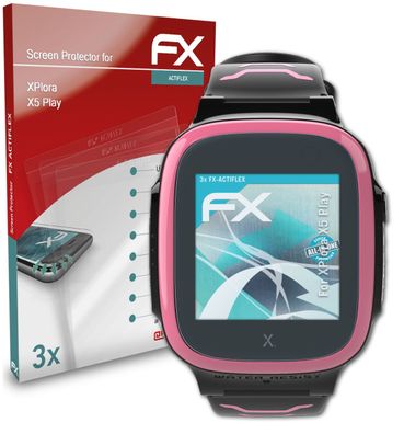 atFoliX 3x Schutzfolie kompatibel mit XPlora X5 Play Folie klar&flexibel