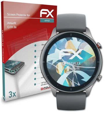 atFoliX 3x Schutzfolie kompatibel mit Amazfit GTR 2e Folie klar&flexibel