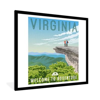 Poster - 40x40 cm - Virginia - Jahrgang - Zitat