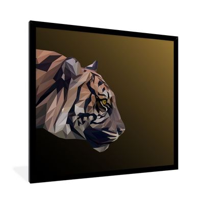 Poster - 40x40 cm - Tiger - Tiere - Geometrie
