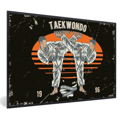 Poster - 90x60 cm - Jahrgang - Sport - Taekwondo