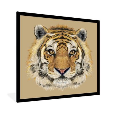 Poster - 40x40 cm - Tiger - Jungtier - Tiere