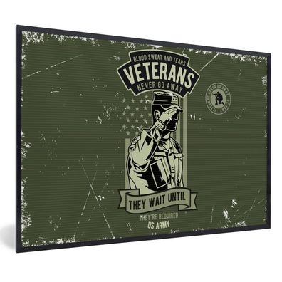 Poster - 90x60 cm - Vintage - Armee - Fahne