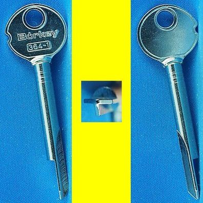 Börkey Kreuzbart - Schlüssel 364-1 Rohling für Gera - Länge 80 mm