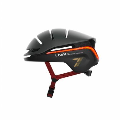 Livall EVO21 Fahrradhelm E-Bike Bremslicht Rücklicht Blinker SOS Smarter Helm Schwarz