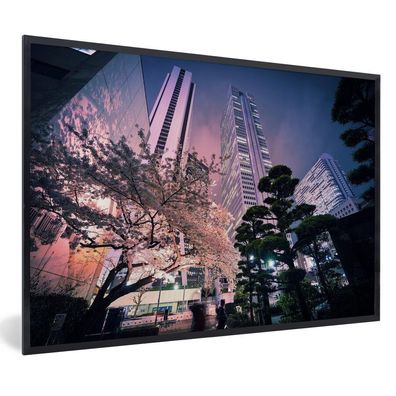 Poster - 90x60 cm - Japan - Kirschblüte - Urban