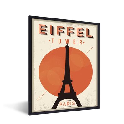 Poster - 60x80 cm - Eiffelturm - Vintage - Paris