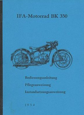 Reparaturanleitung IFA Motorrad BK 350, Bedienungsanleitung, DDR Oldtimer, Ost Klassi